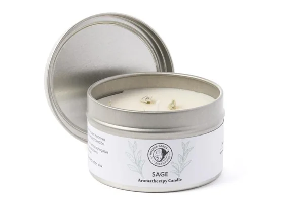 Sage aromatherapy candle