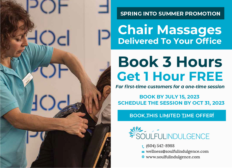 spring into summer corporate chair massage promotion
