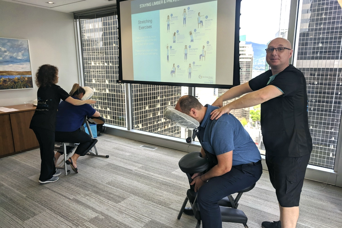 On-site chair massage